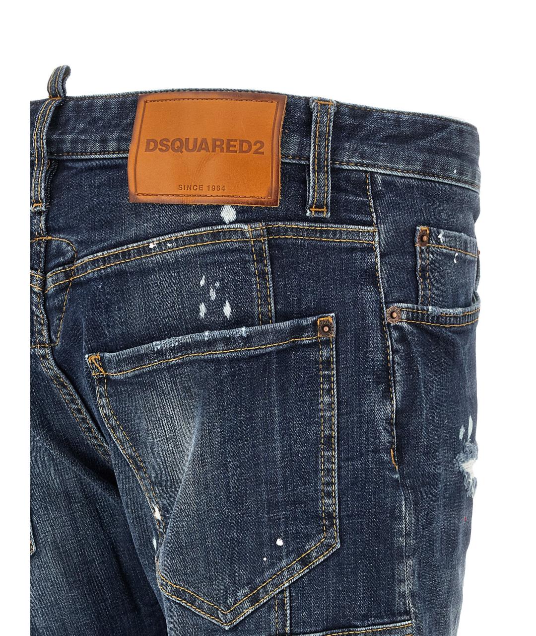 DSQUARED2 Синие хлопковые джинсы скинни, фото 4