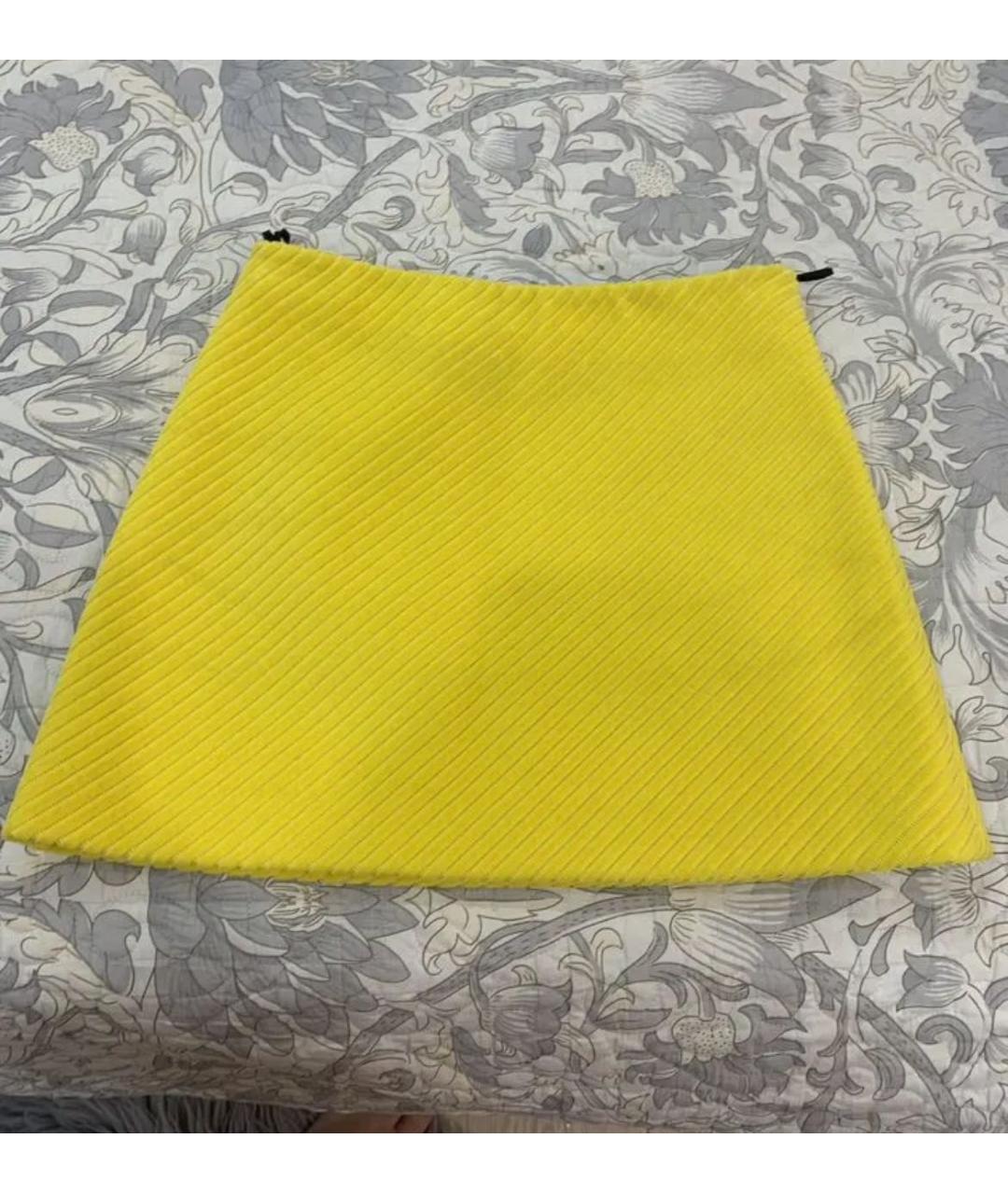 PRADA Желтая юбка миди, фото 2