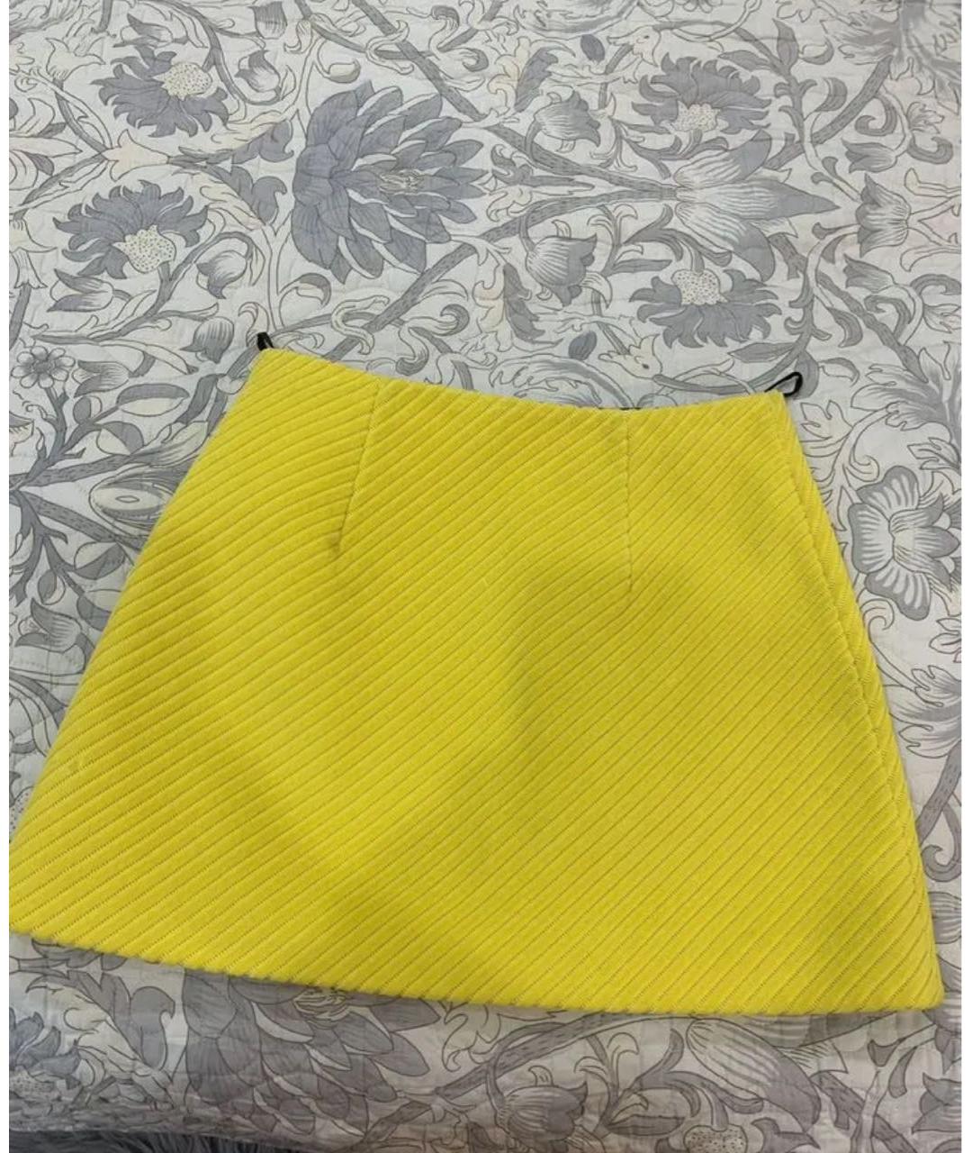 PRADA Желтая юбка миди, фото 7