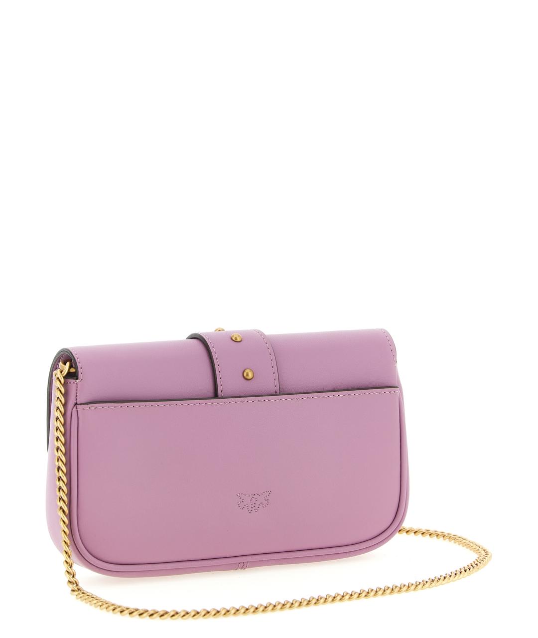 PINKO Розовая кожаная сумка через плечо, фото 2