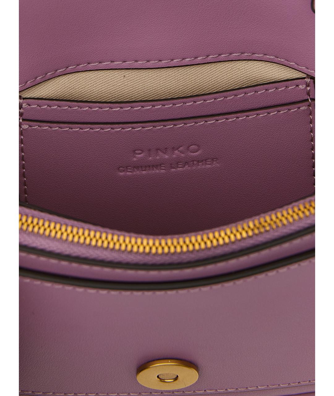 PINKO Розовая кожаная сумка через плечо, фото 4