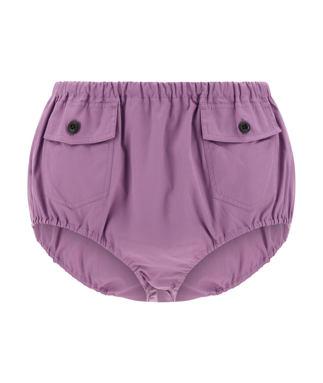 PRADA Фиолетовые хлопковые шорты, фото 1