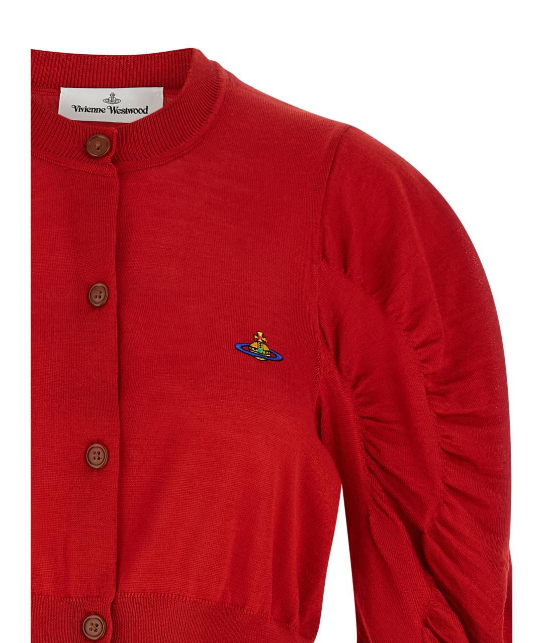 VIVIENNE WESTWOOD Красный шерстяной кардиган, фото 3