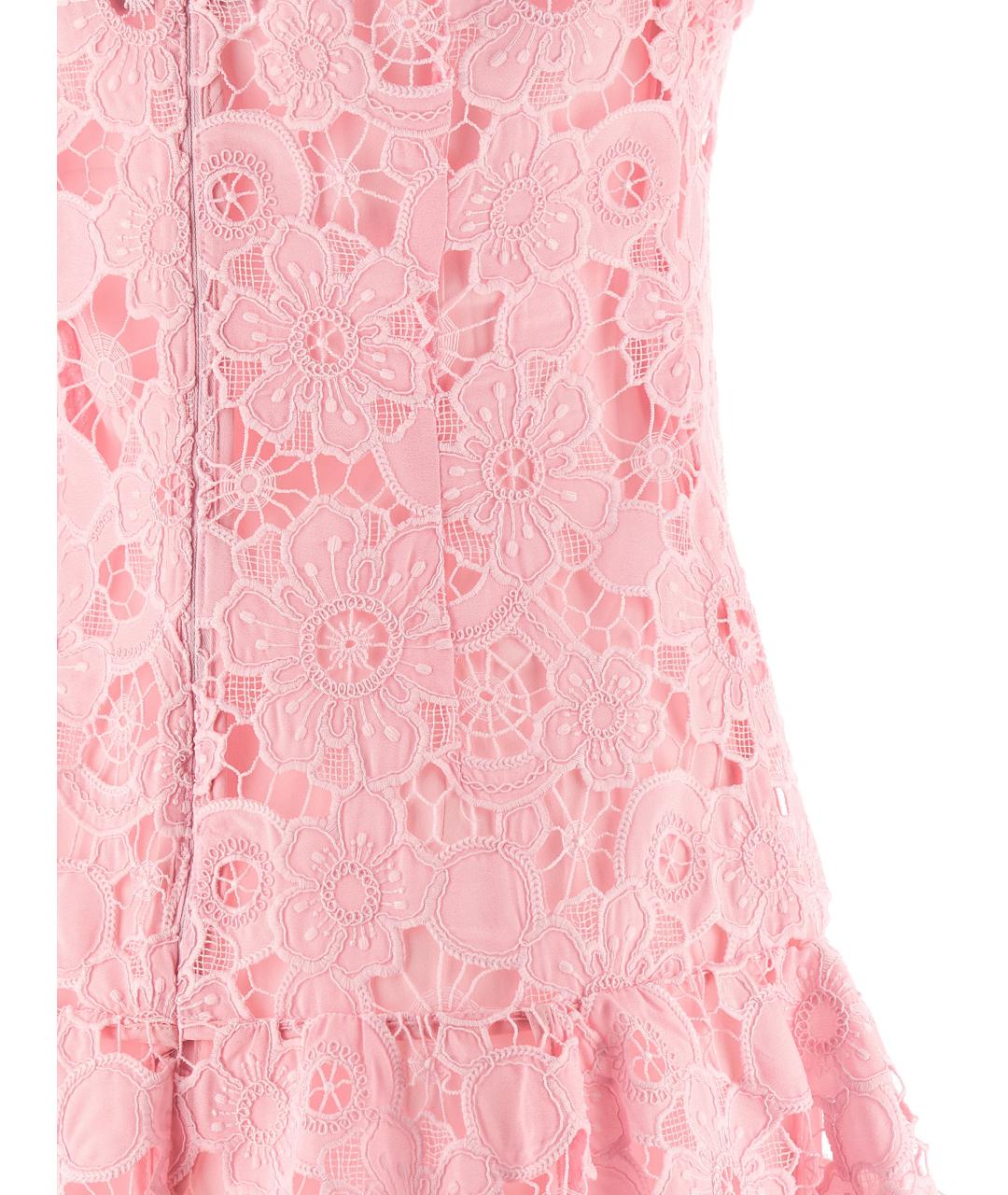SELF-PORTRAIT Розовое полиэстеровое коктейльное платье, фото 4