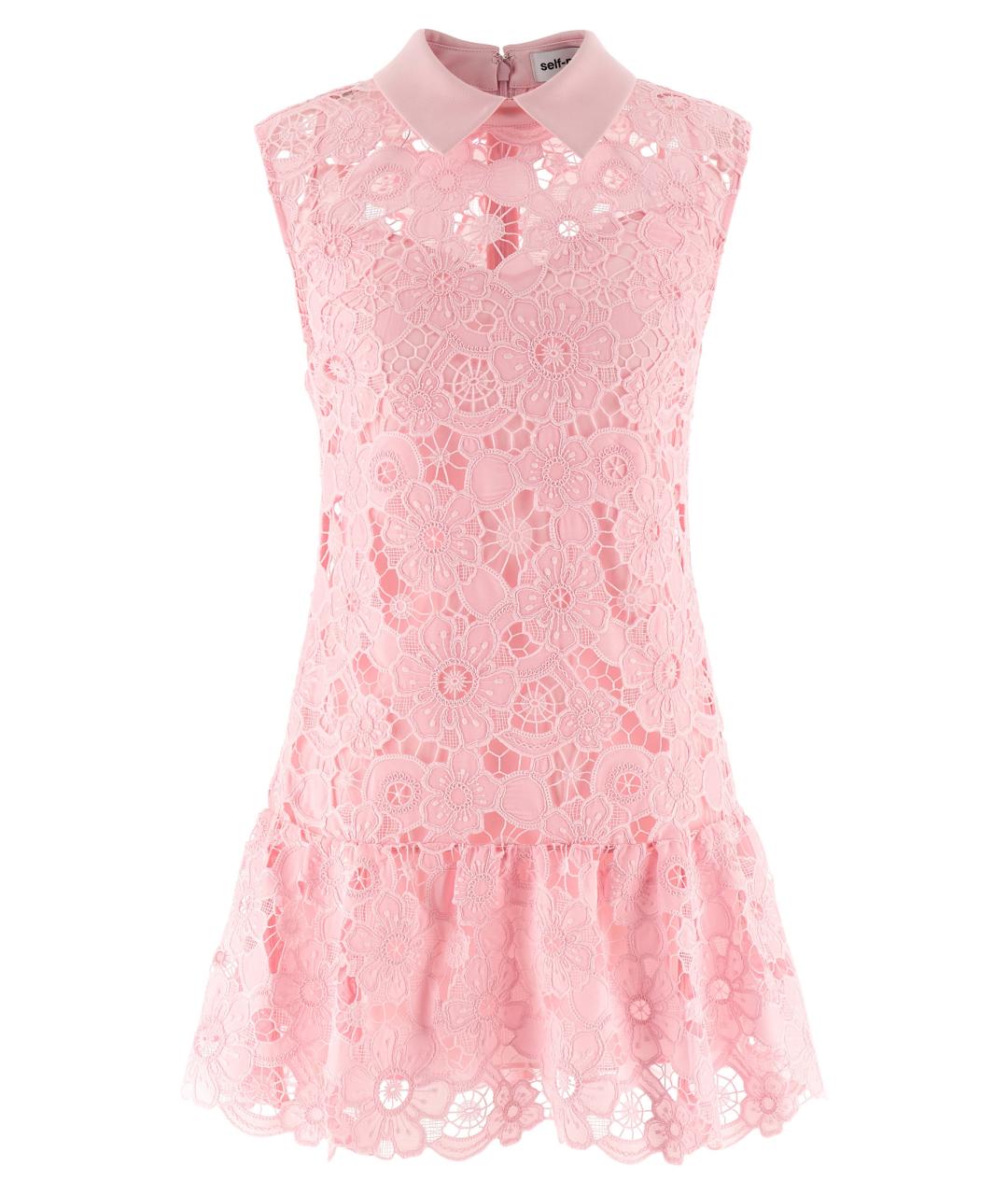 SELF-PORTRAIT Розовое полиэстеровое коктейльное платье, фото 1