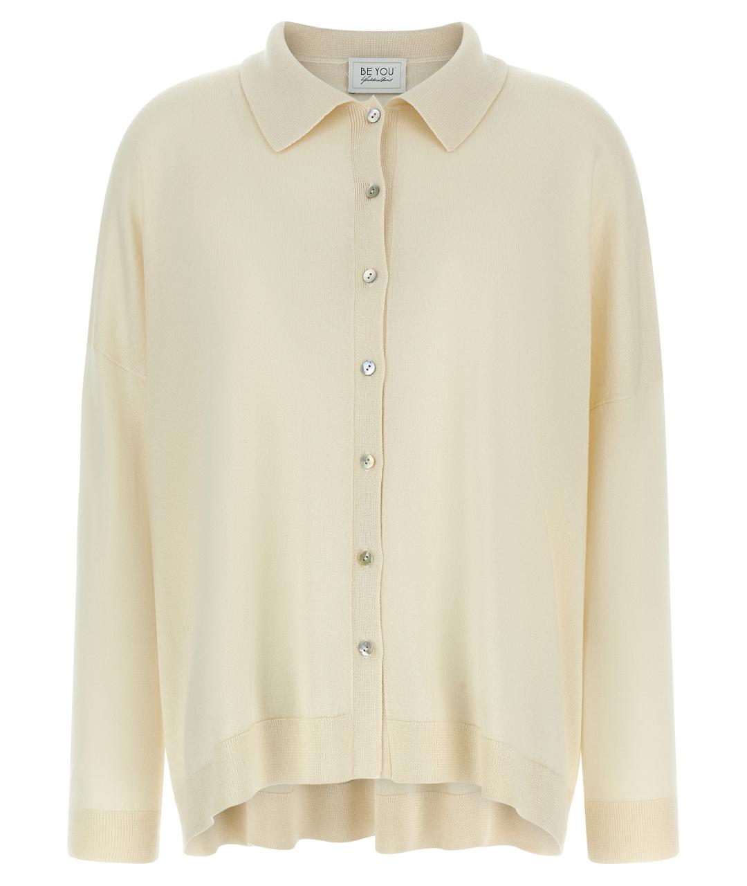 BE YOU Белый кашемировый кардиган, фото 1
