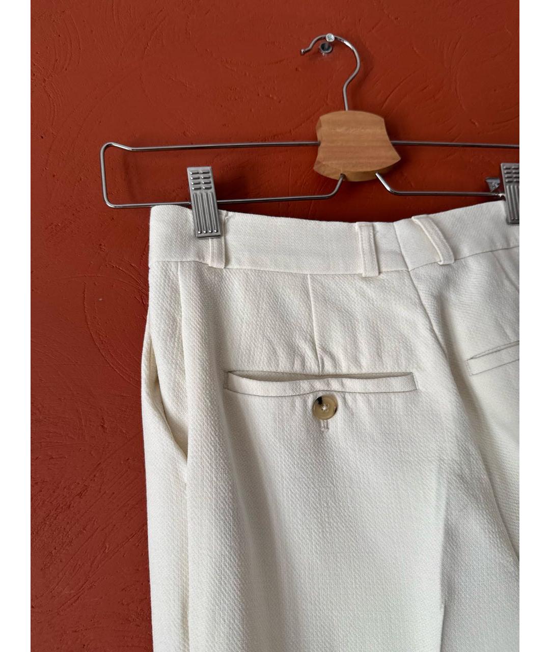 TOTEME Бежевые вискозные прямые брюки, фото 4
