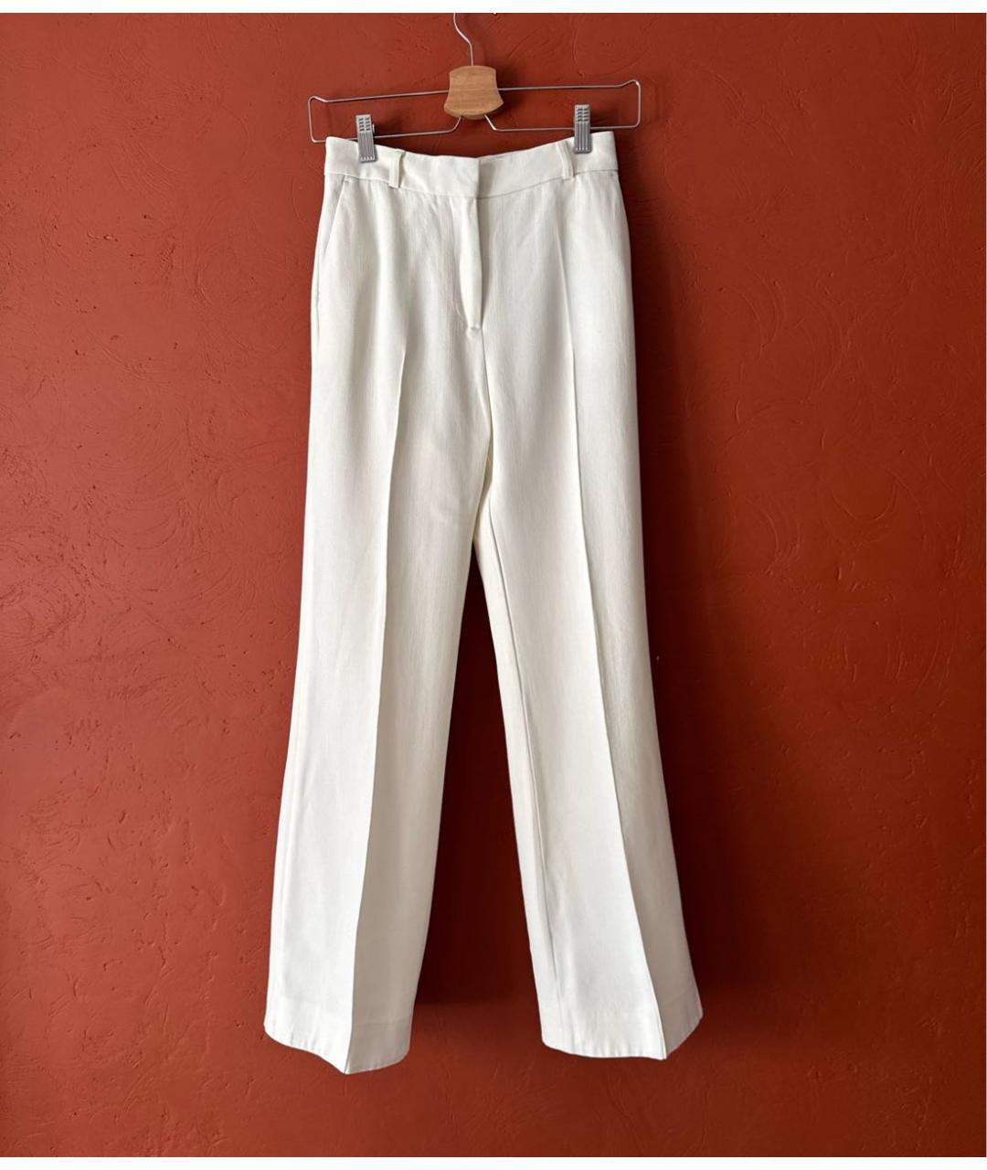 TOTEME Бежевые вискозные прямые брюки, фото 7