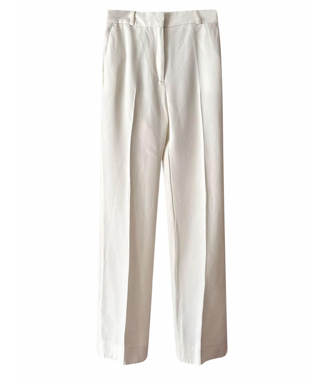 TOTEME Бежевые вискозные прямые брюки, фото 1
