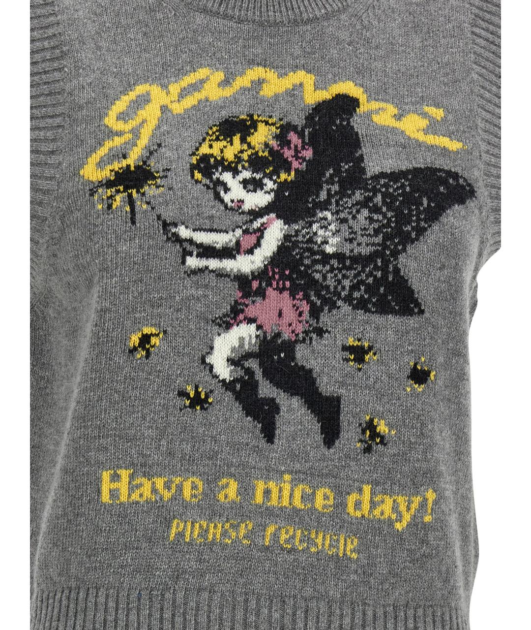 GANNI Серая шерстяная жилетка, фото 4