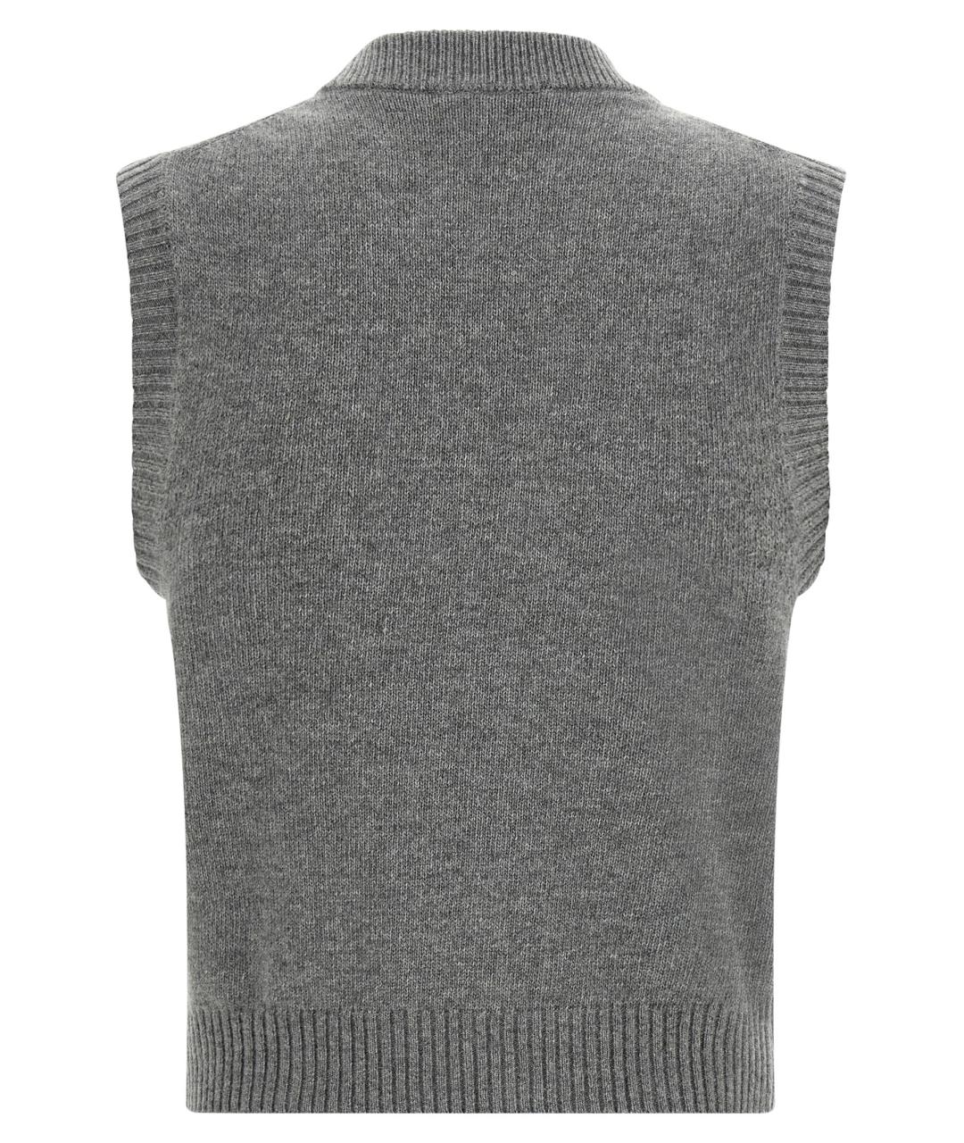 GANNI Серая шерстяная жилетка, фото 2