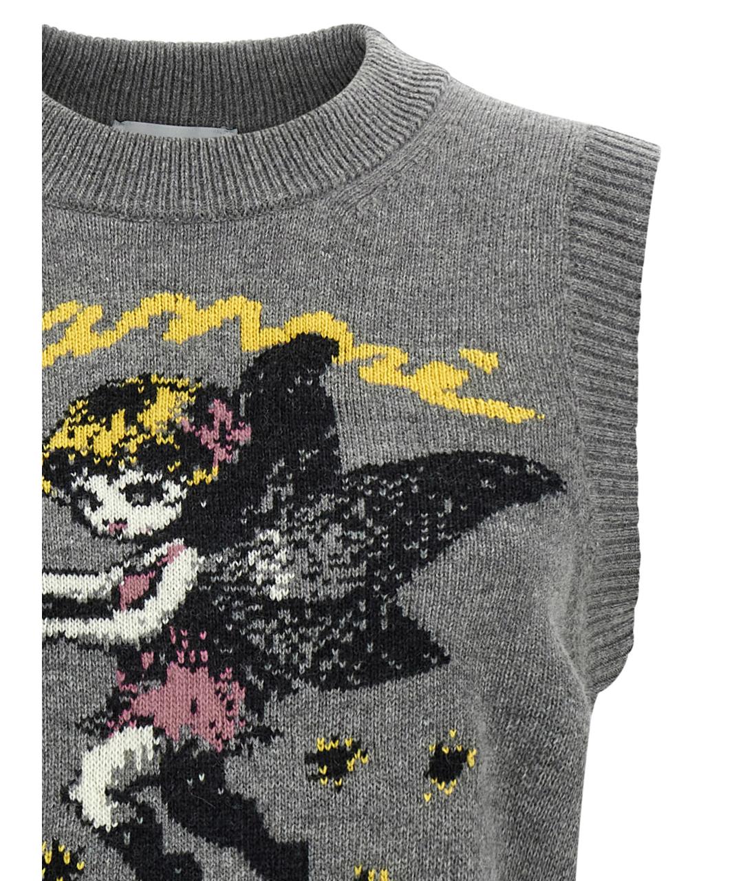 GANNI Серая шерстяная жилетка, фото 3