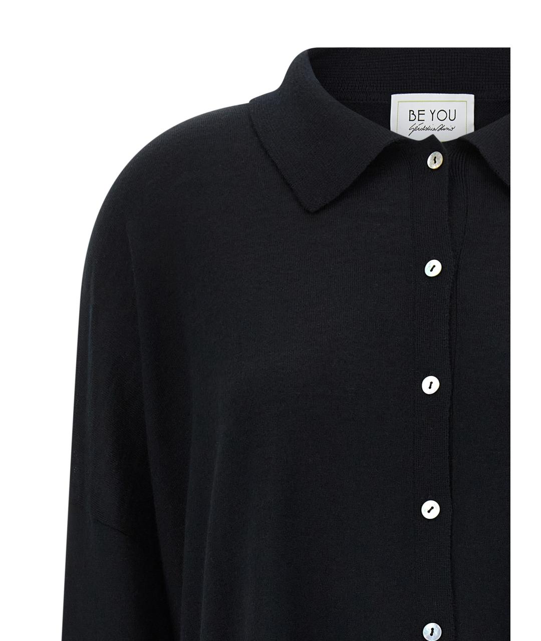 BE YOU Черный кашемировый кардиган, фото 3