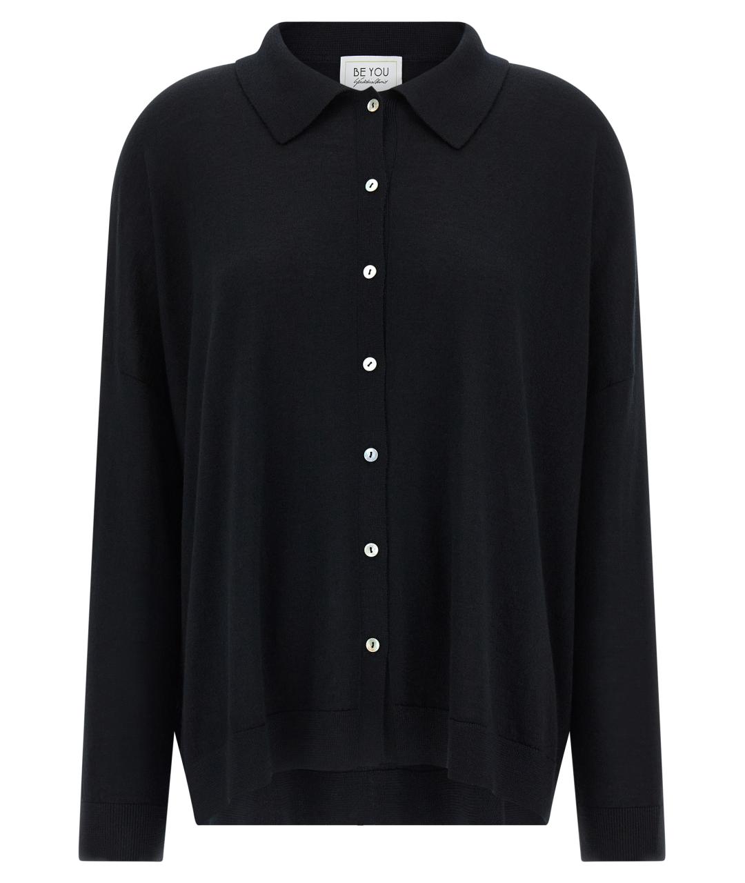 BE YOU Черный кашемировый кардиган, фото 1