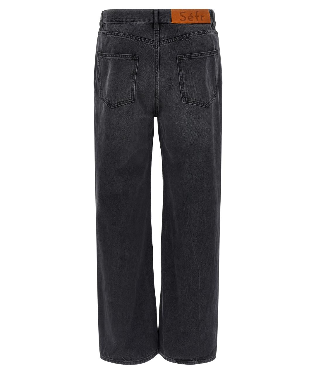 SEFR Черные хлопковые прямые джинсы, фото 2