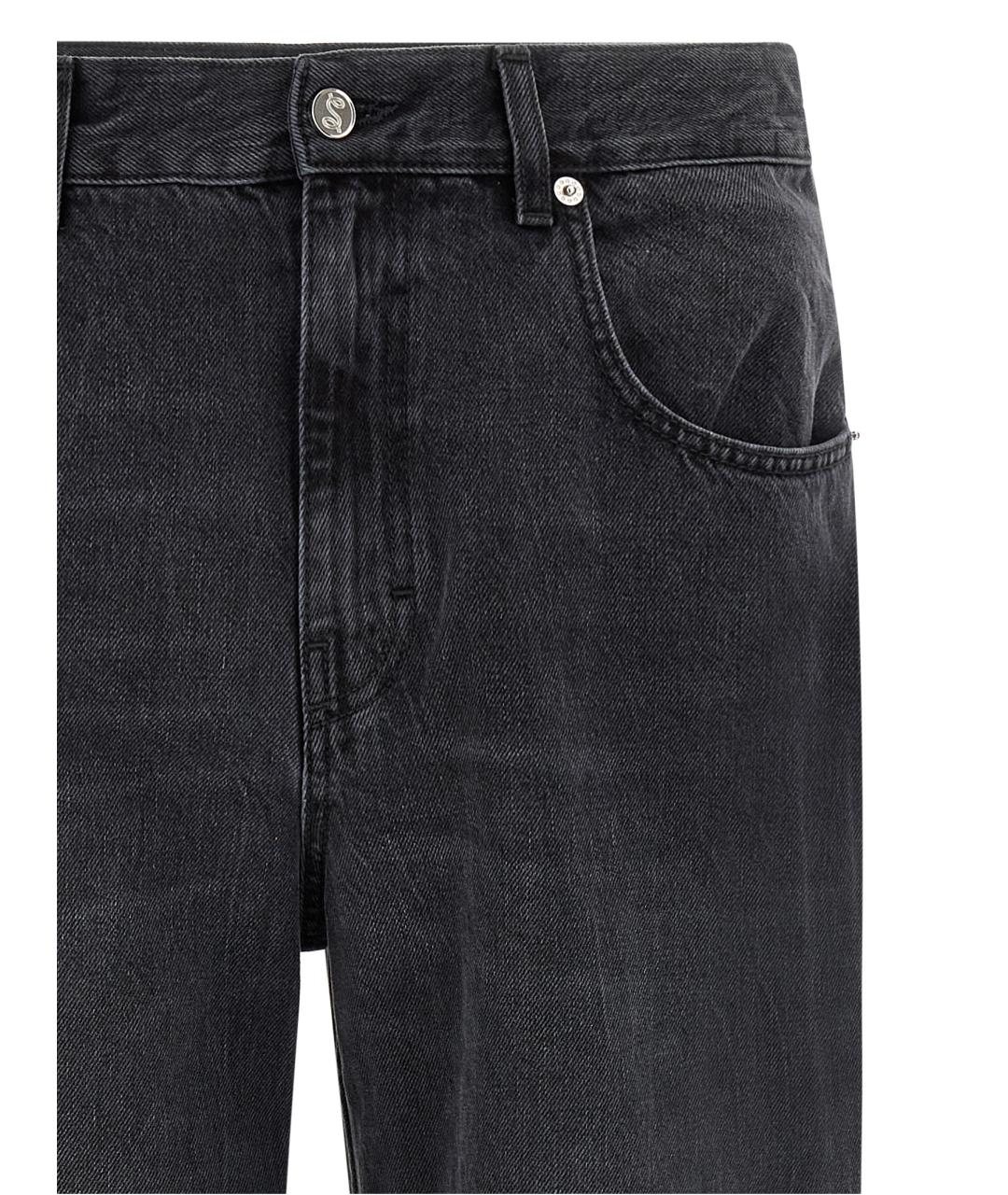 SEFR Черные хлопковые прямые джинсы, фото 3