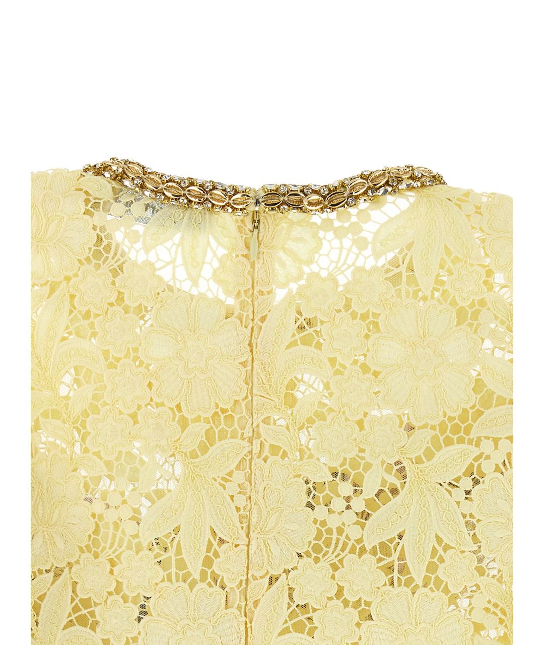 SELF-PORTRAIT Желтая полиэстеровая блузы, фото 4