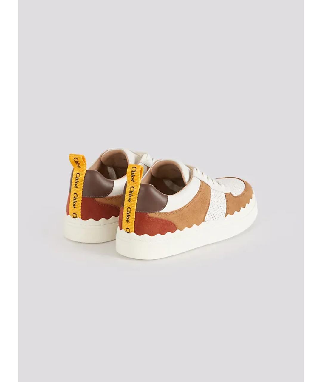 CHLOE Белые кожаные кеды, фото 3