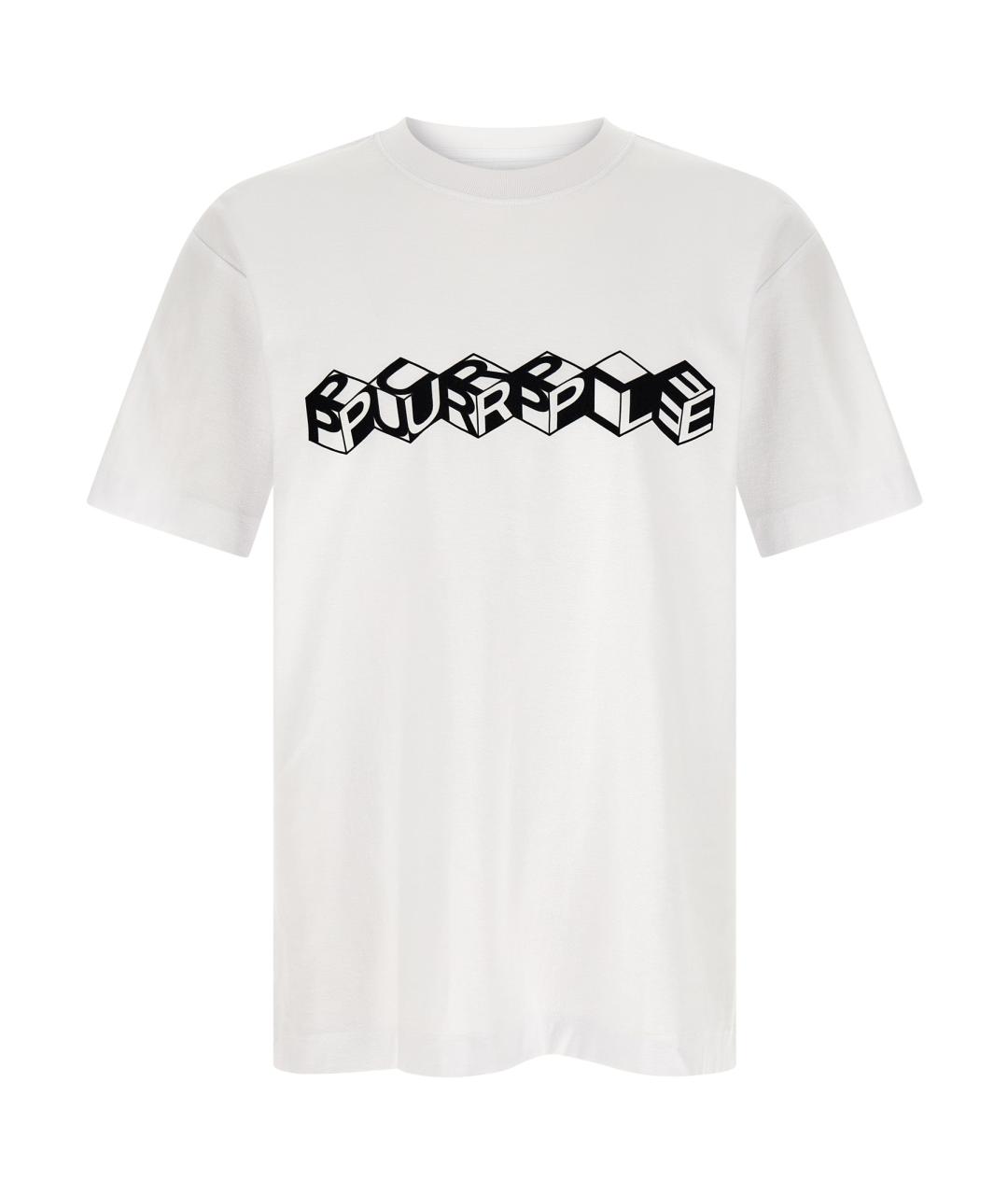 PURPLE Белая хлопковая футболка, фото 1