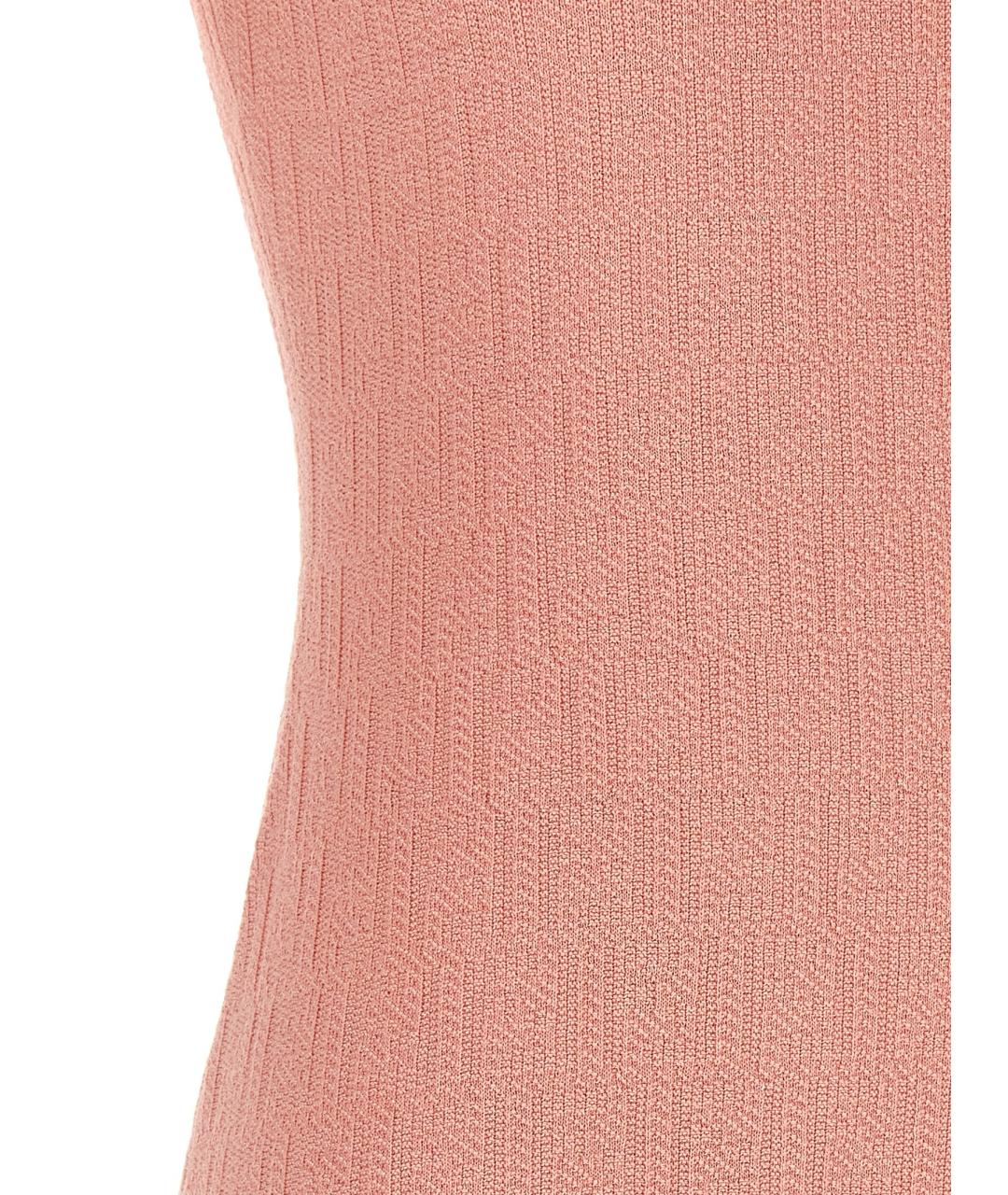 FENDI Розовое хлопковое повседневное платье, фото 4