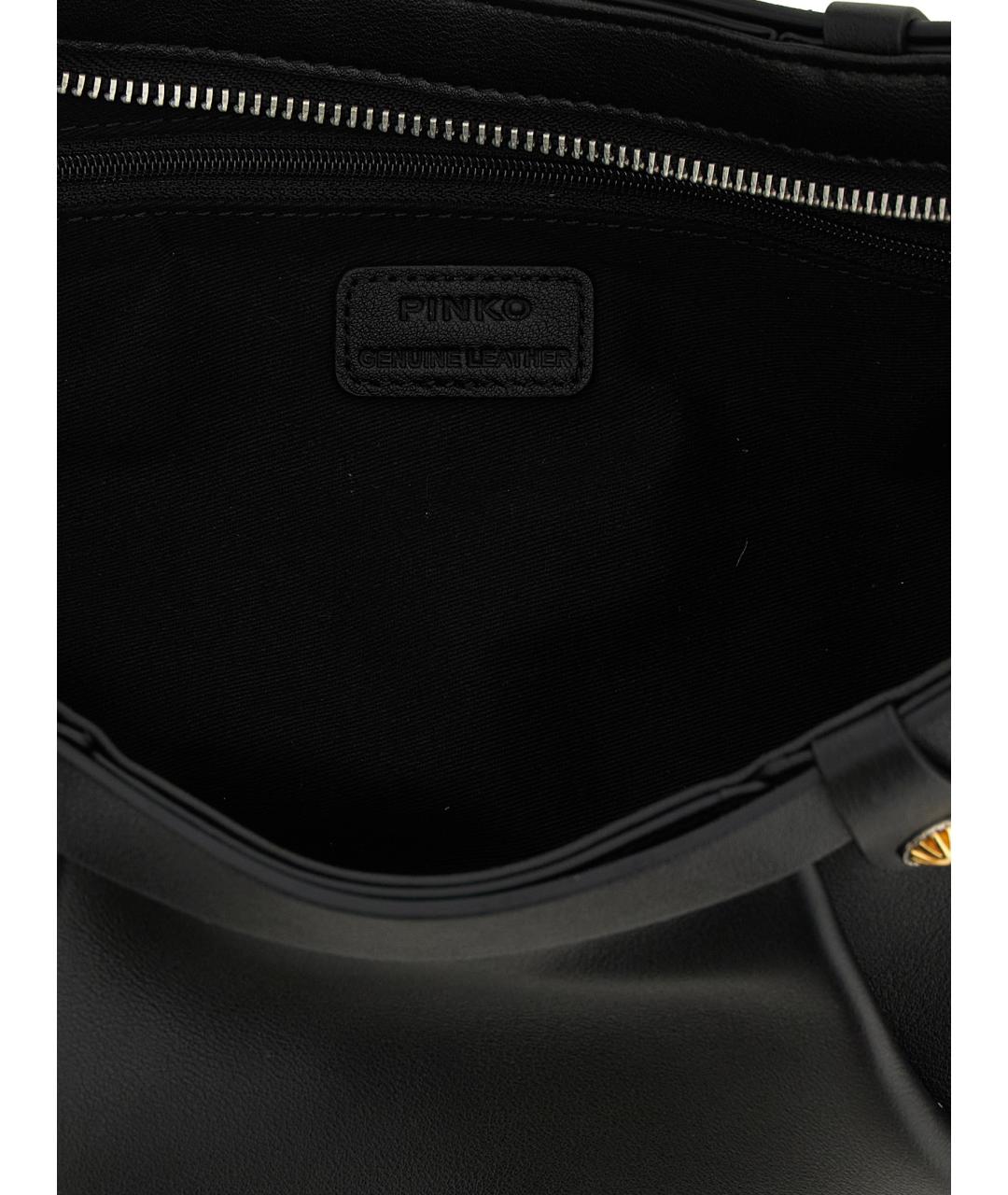 PINKO Черная кожаная сумка через плечо, фото 4