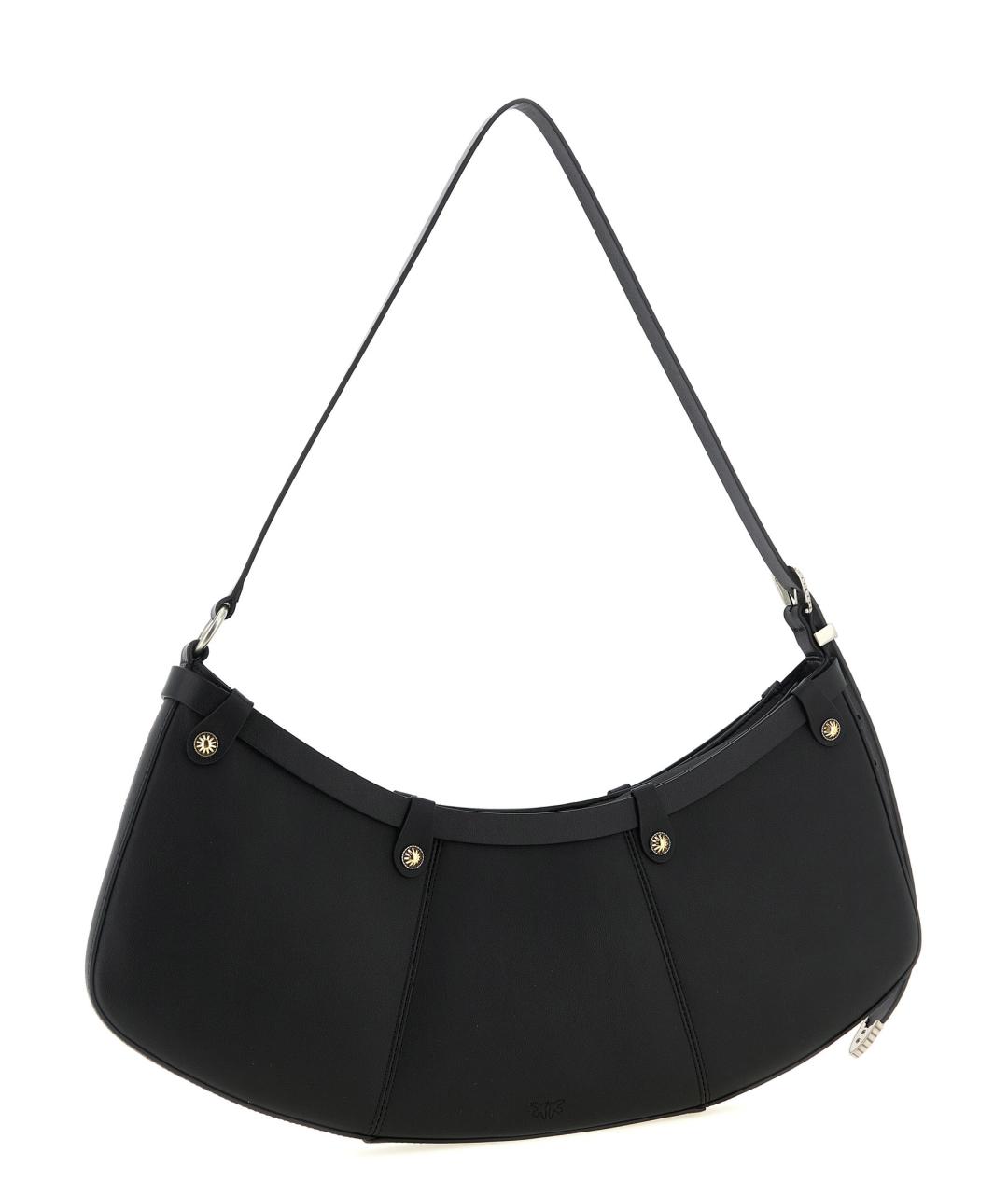 PINKO Черная кожаная сумка через плечо, фото 2