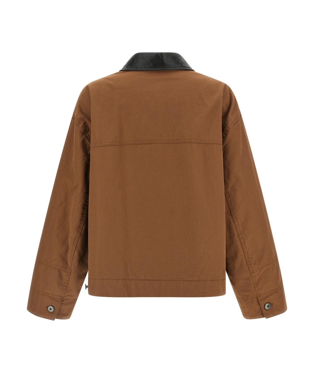 WEEKEND MAX MARA Коричневая хлопковая куртка, фото 2