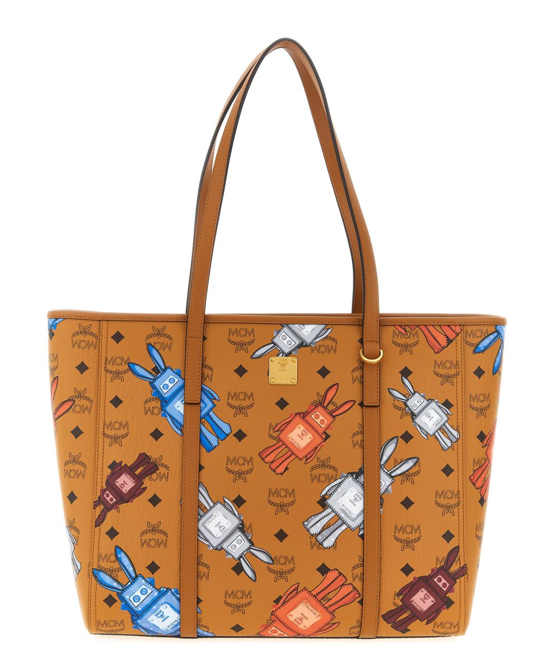 MCM Коричневая сумка тоут из искусственной кожи, фото 1