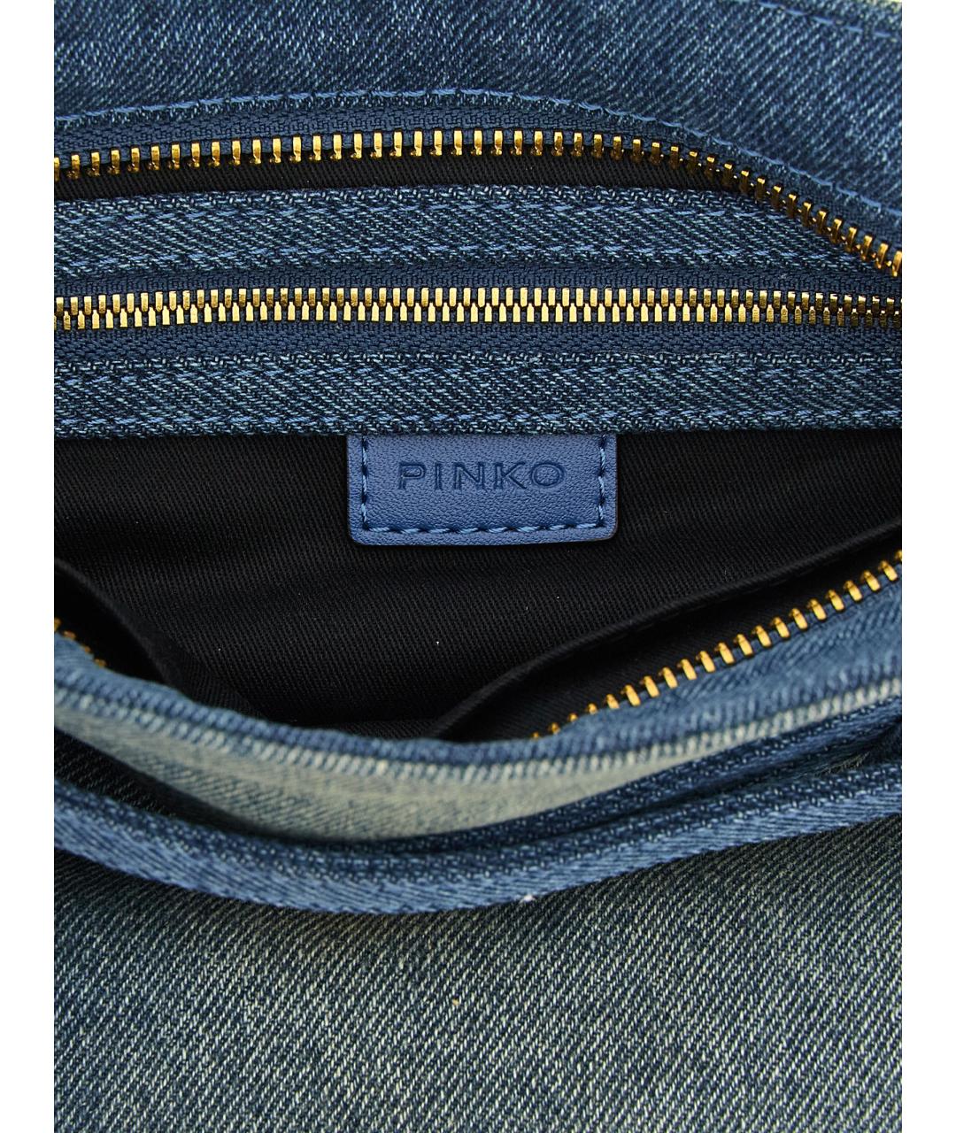 PINKO Синяя хлопковая сумка через плечо, фото 4