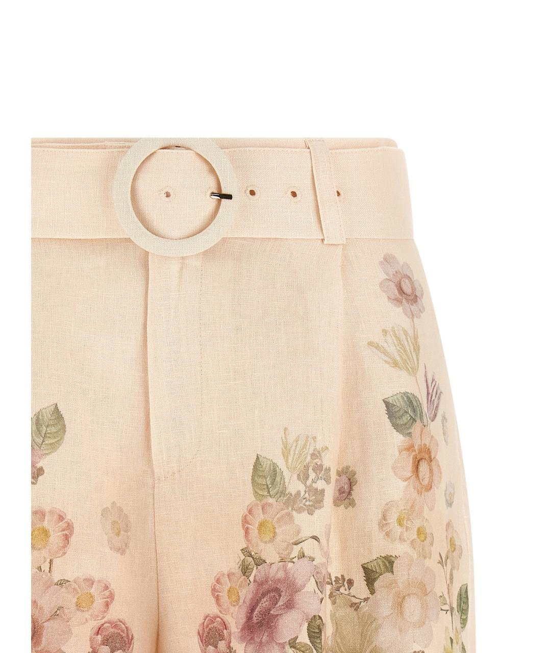 TWIN-SET Мульти льняные шорты, фото 3