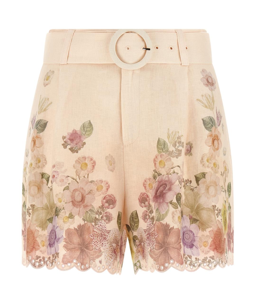 TWIN-SET Мульти льняные шорты, фото 1