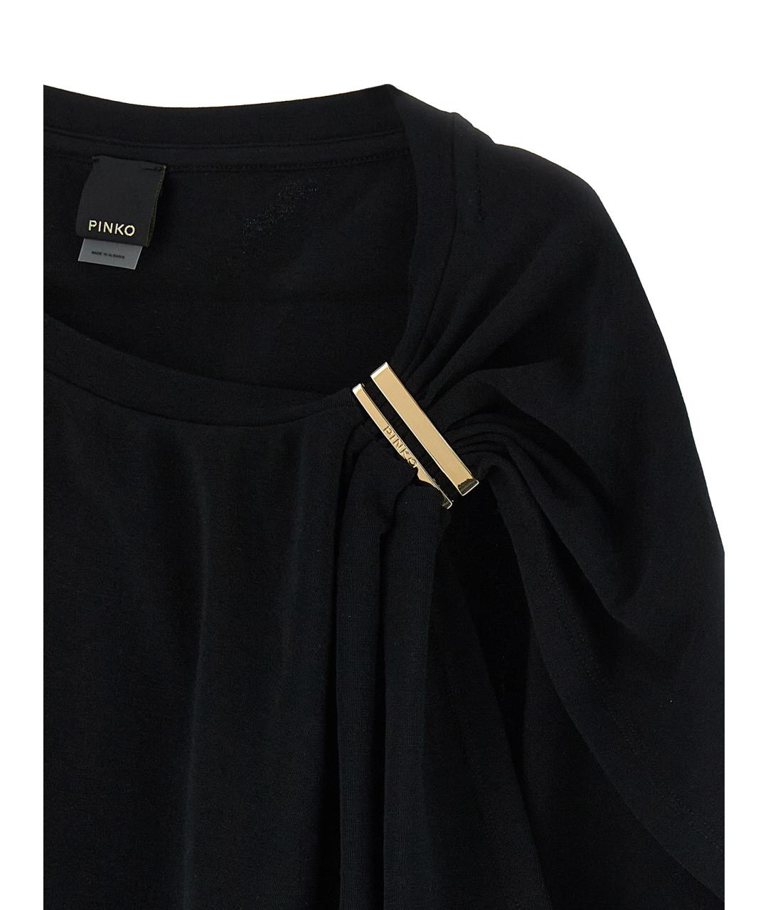 PINKO Черная хлопковая блузы, фото 4