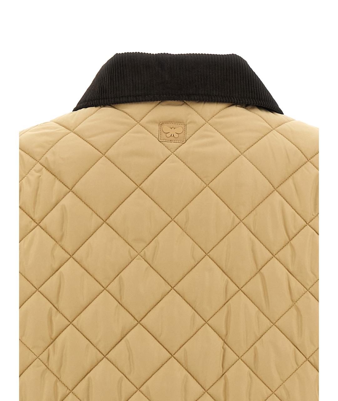 WEEKEND MAX MARA Бежевый полиэстеровый пуховик, фото 6