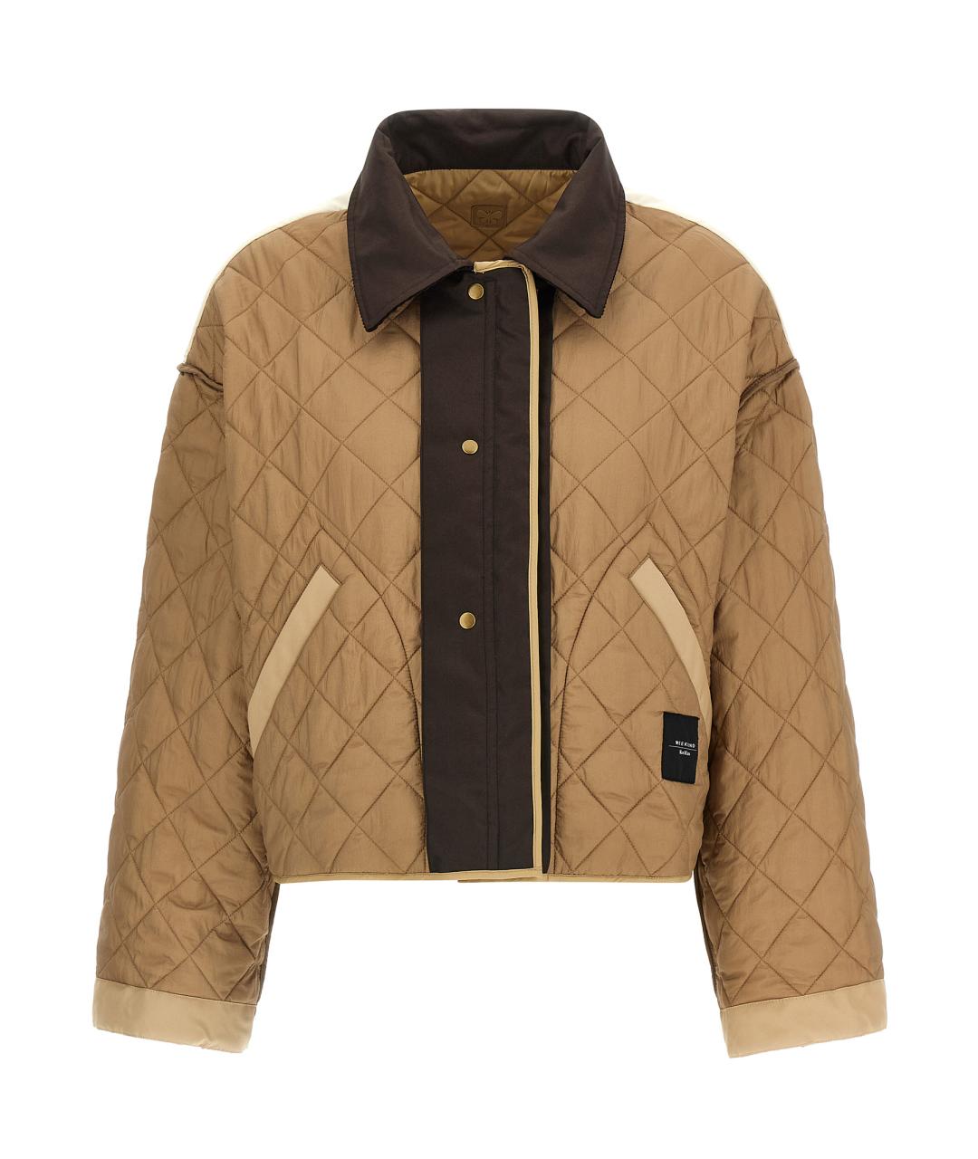 WEEKEND MAX MARA Бежевый полиэстеровый пуховик, фото 2