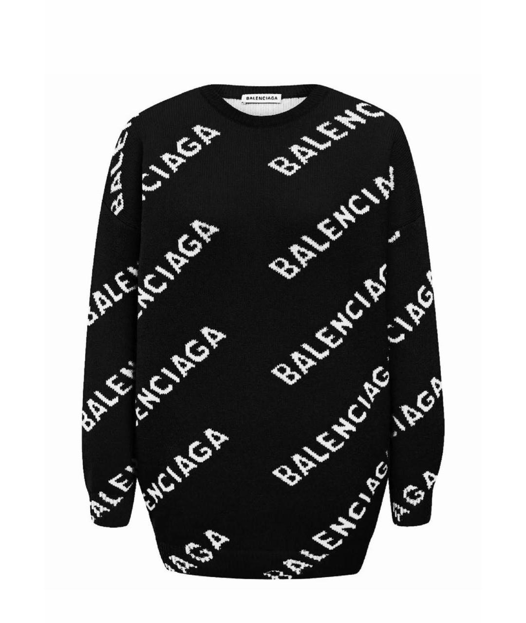 BALENCIAGA Черный шерстяной джемпер / свитер, фото 8