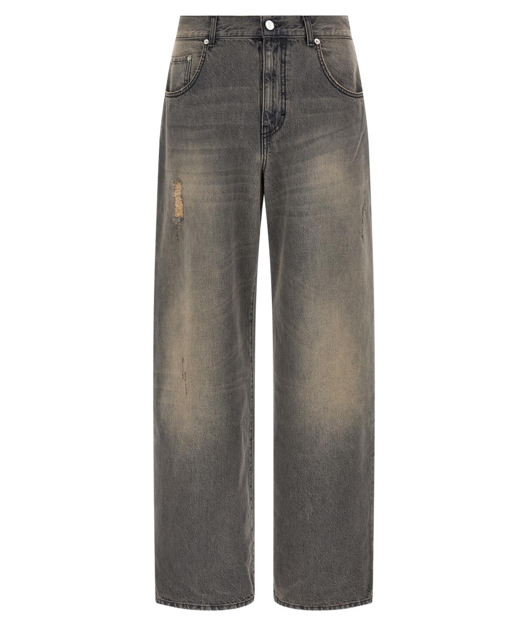 SEFR Серые хлопковые прямые джинсы, фото 1