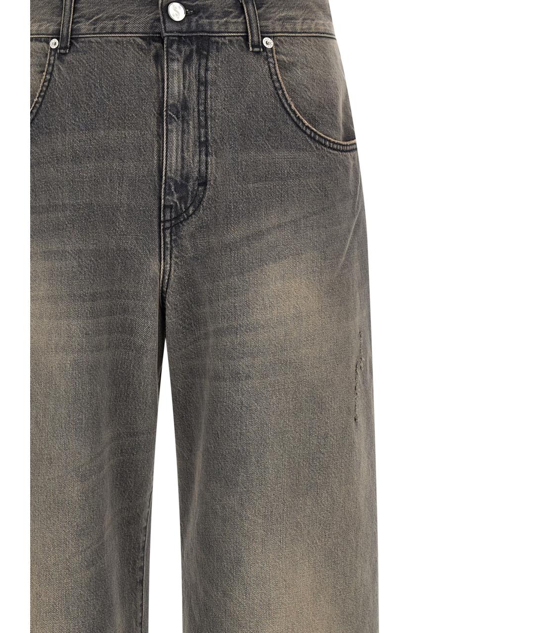 SEFR Серые хлопковые прямые джинсы, фото 3