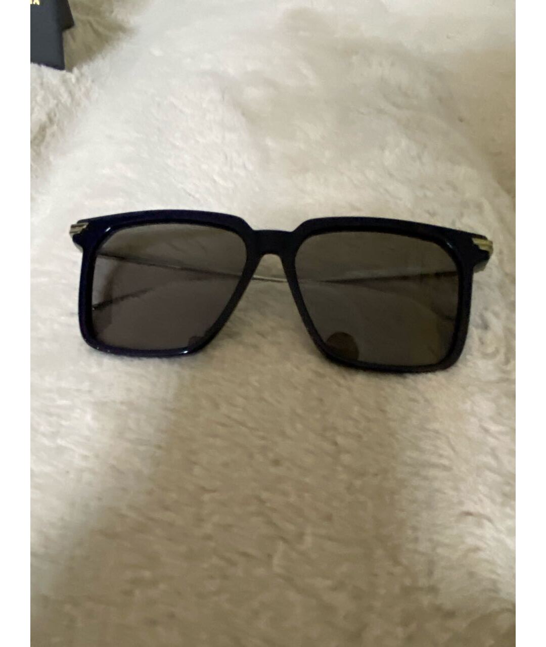 BOTTEGA VENETA Темно-синие пластиковые солнцезащитные очки, фото 5