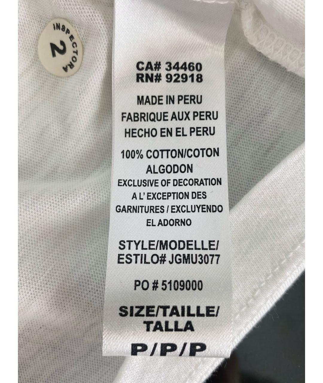 JUICY COUTURE Белая хлопковая майка, фото 5