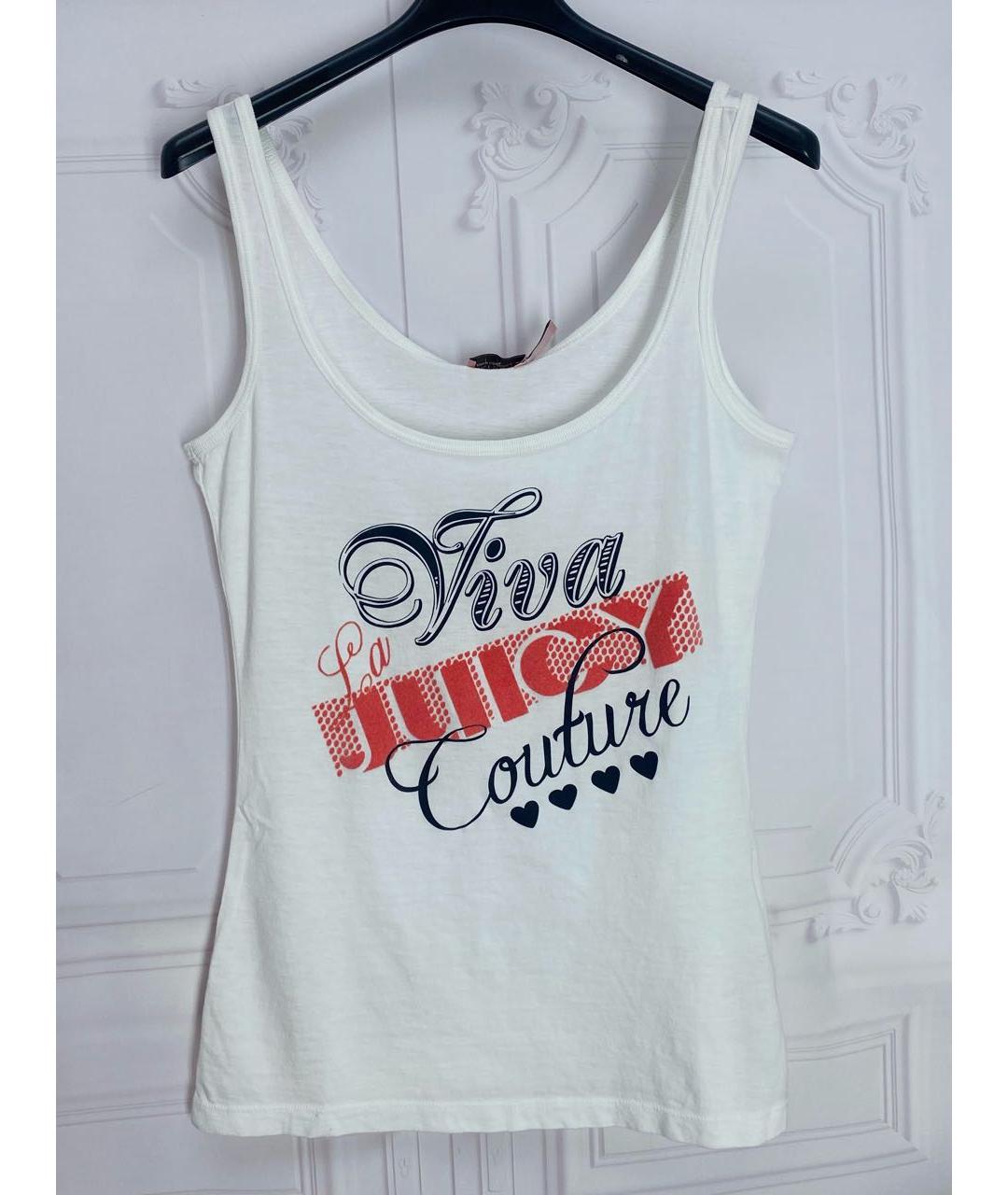 JUICY COUTURE Белая хлопковая майка, фото 6