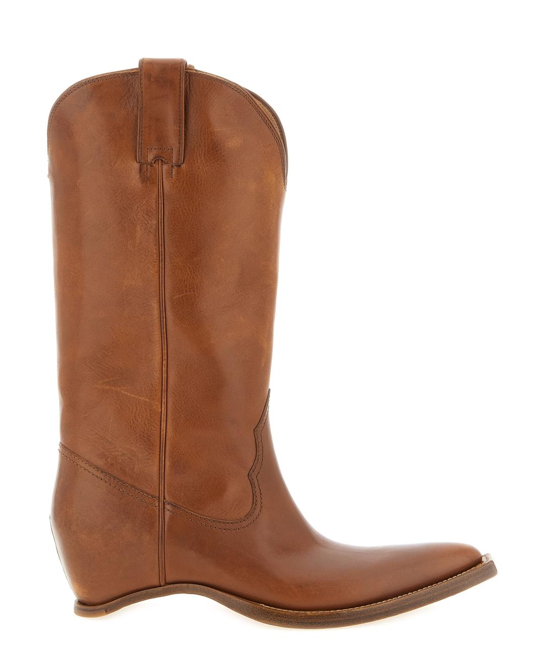 MAISON MARGIELA Коричневые кожаные ботинки, фото 1