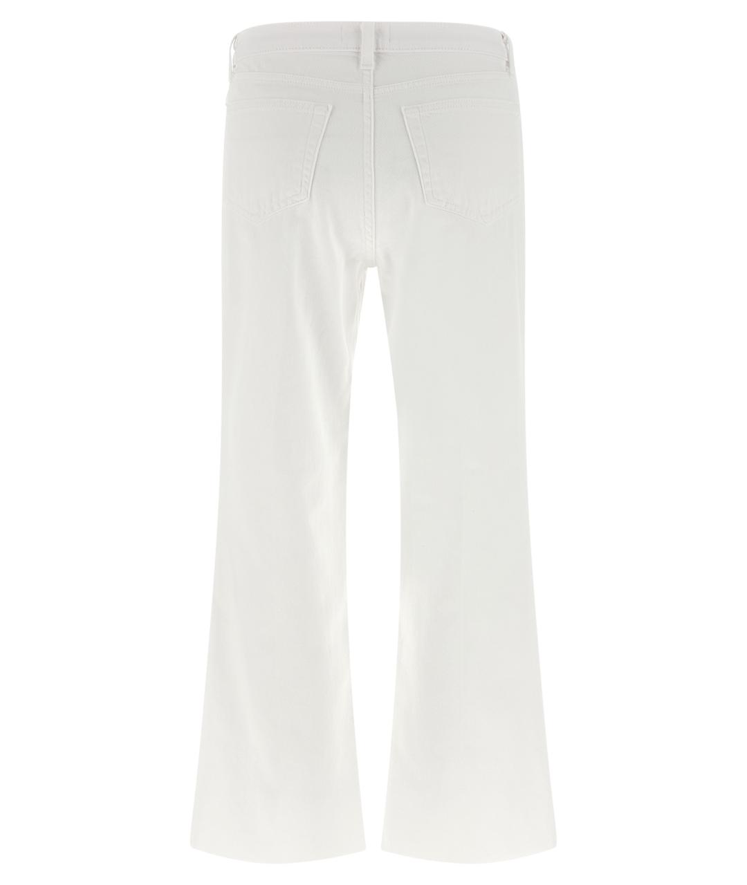 L'AGENCE Белые хлопковые прямые джинсы, фото 2