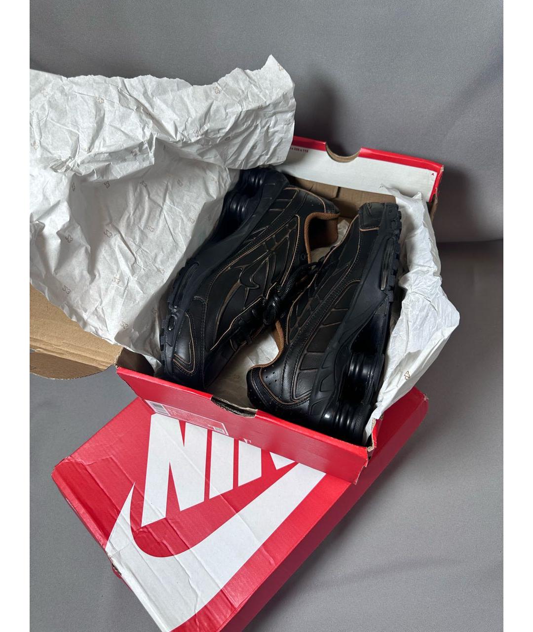 NIKE Черные кожаные кроссовки, фото 7