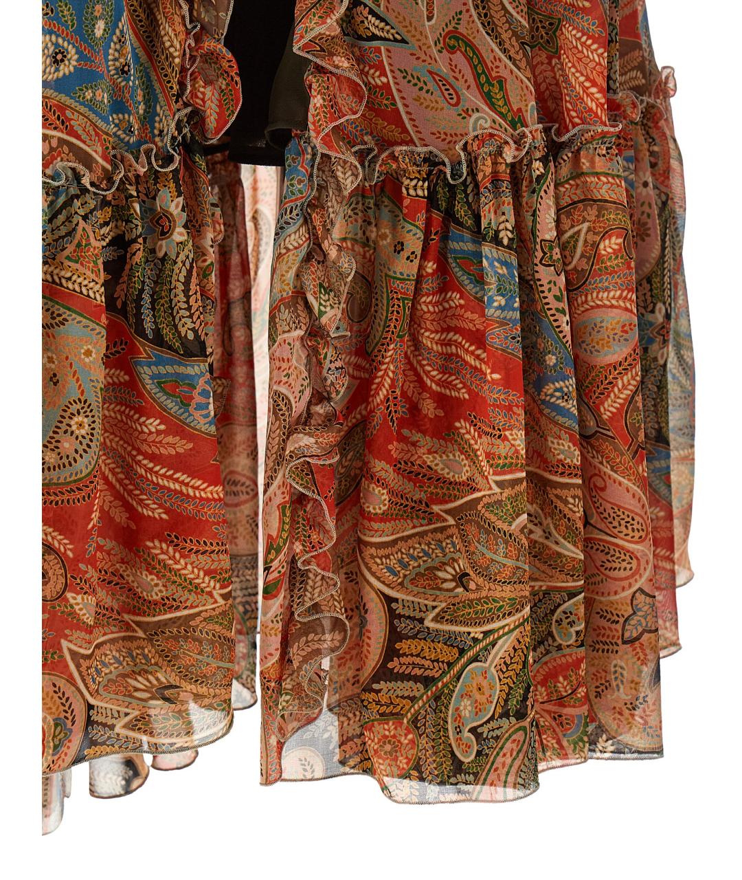 ETRO Мульти шелковая юбка миди, фото 5