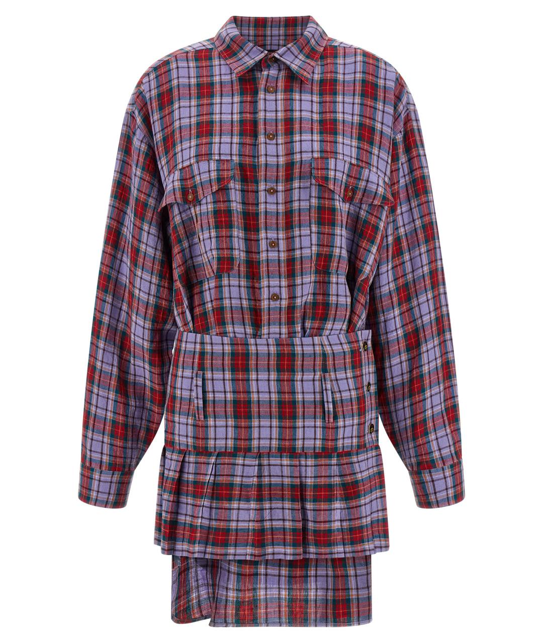 VIVIENNE WESTWOOD Мульти льняное платье, фото 1