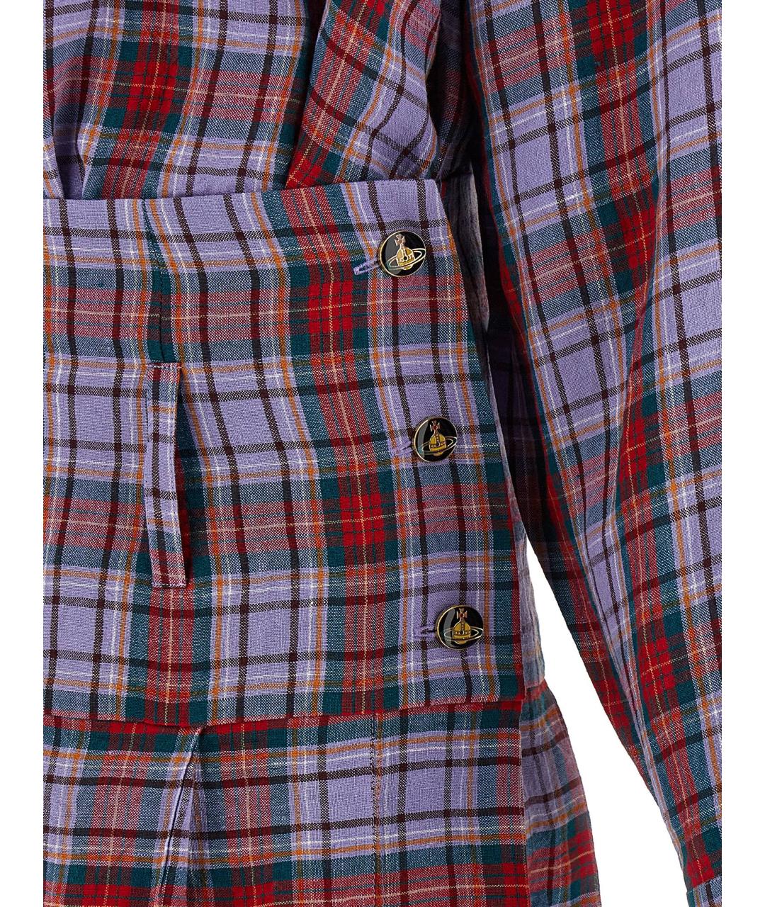 VIVIENNE WESTWOOD Мульти льняное платье, фото 5