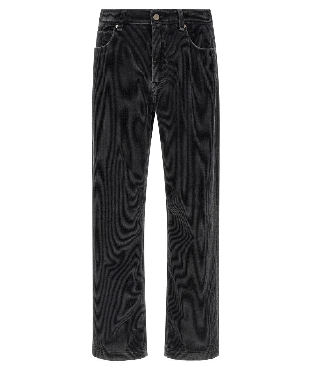 FENDI Серые хлопковые повседневные брюки, фото 1