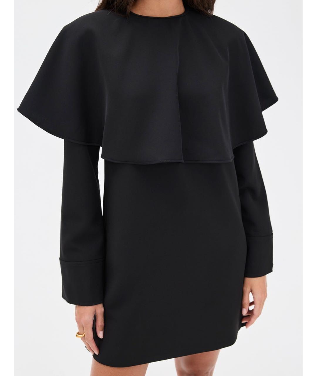 GANNI Черное полиэстеровое повседневное платье, фото 2