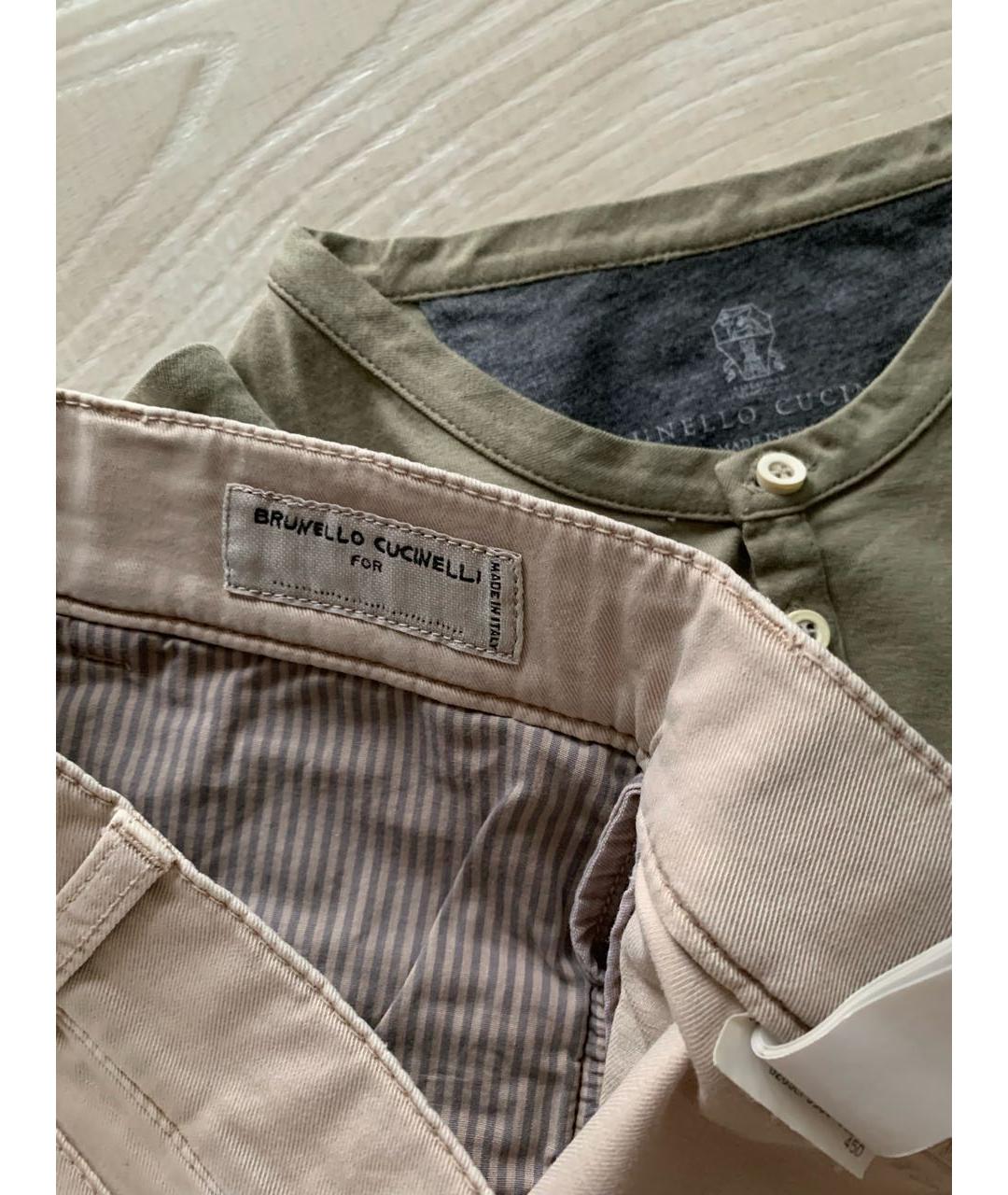 BRUNELLO CUCINELLI Бежевый хлопковый комплект, фото 3