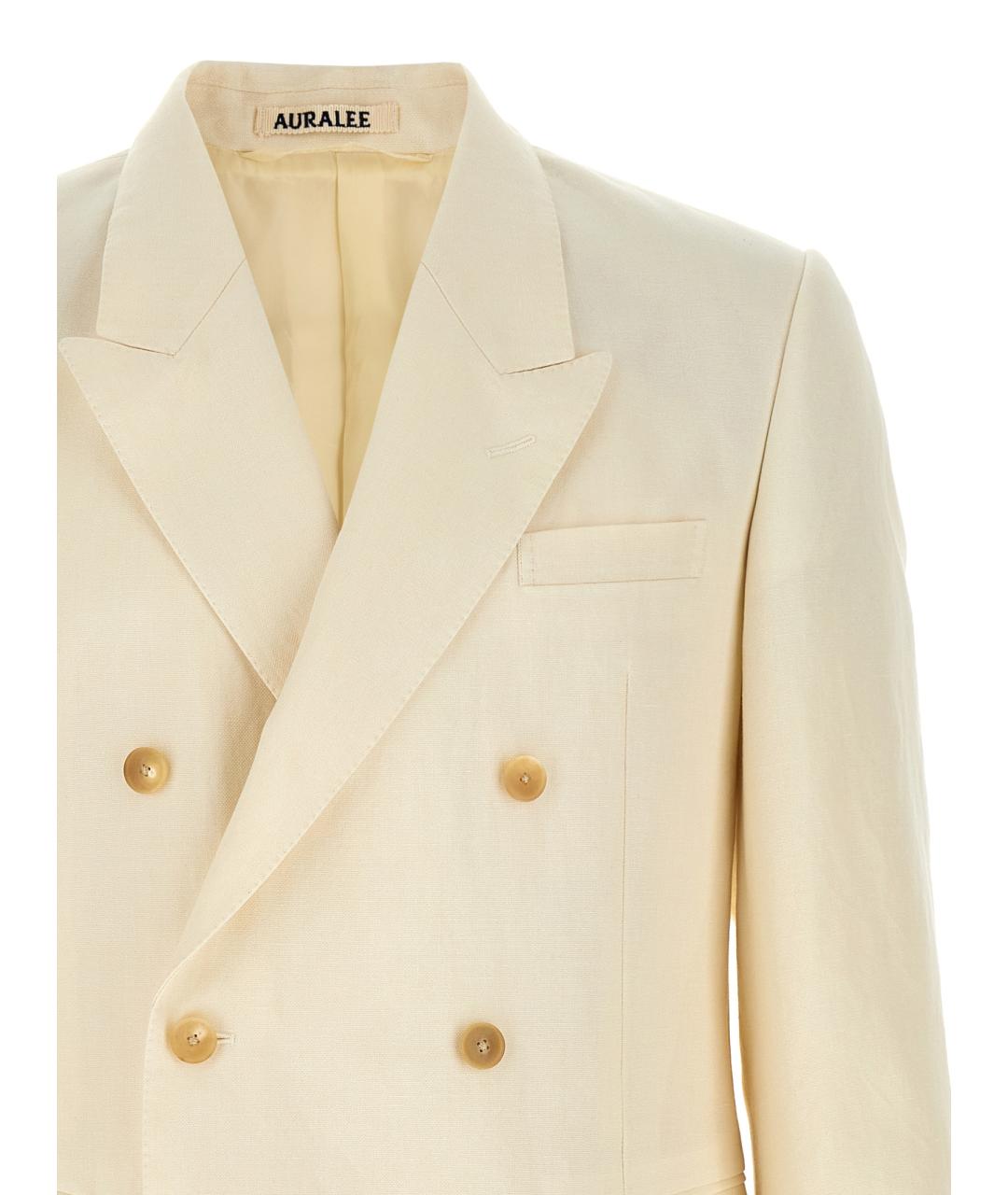 AURALEE Белый шерстяной пиджак, фото 3